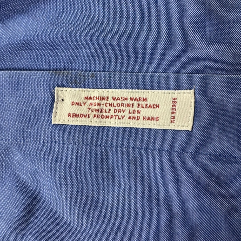 Brooks Brothers Mens 17-33 Non-Iron Cotton Button Down Blue Traditional Fit - Picture 10 of 12
